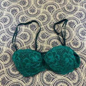 PINK Lace Green Bra